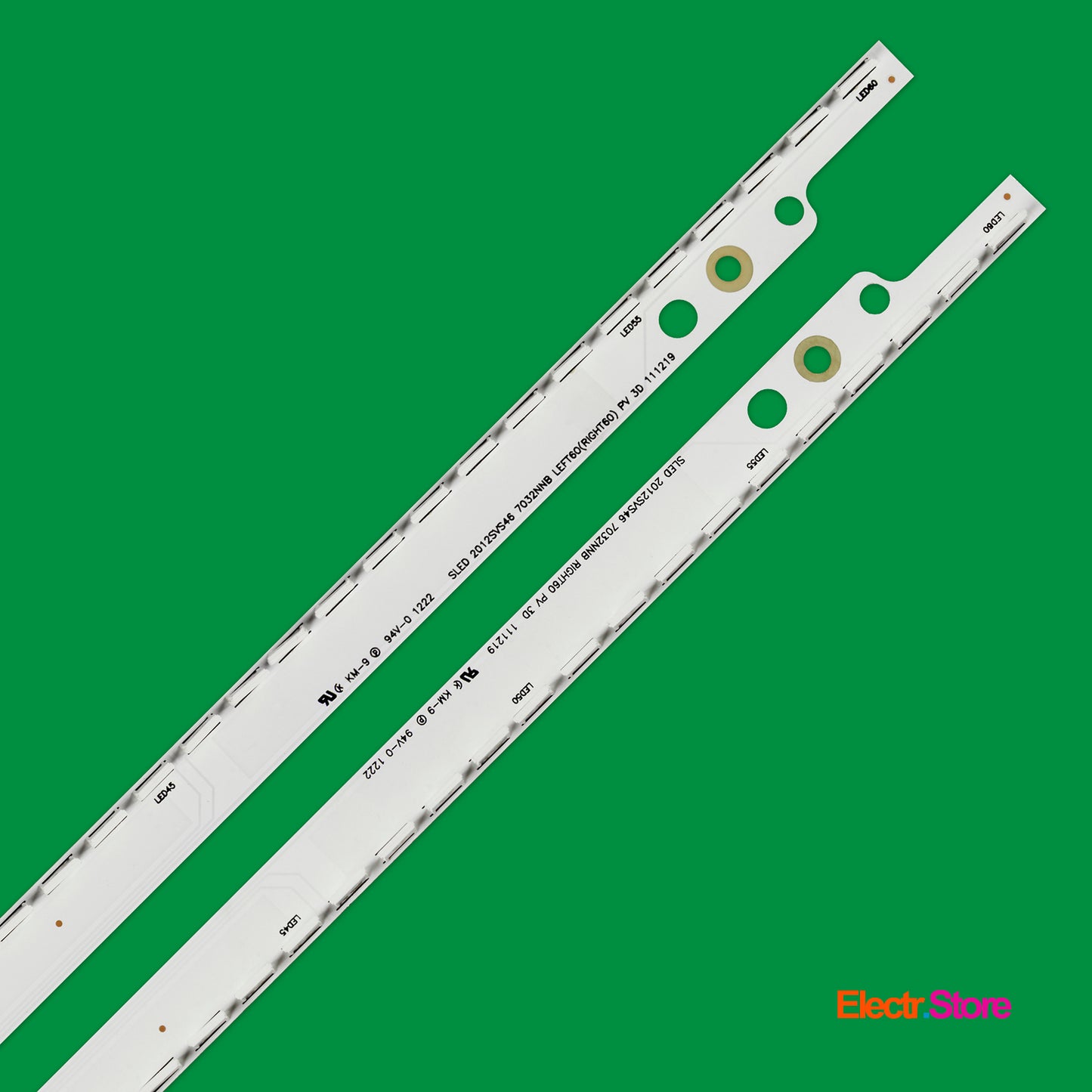 LED Backlight Strip Kits, 2012SVS46, V2GE-460SMA-R3, V2GE-460SMB-R3, 2X60LED, 10 pin, for 3D matrix (2 pcs/kit), for TV 46" 2012SVS46_7032NNB_3D 46" LED Backlights Samsung Electr.Store