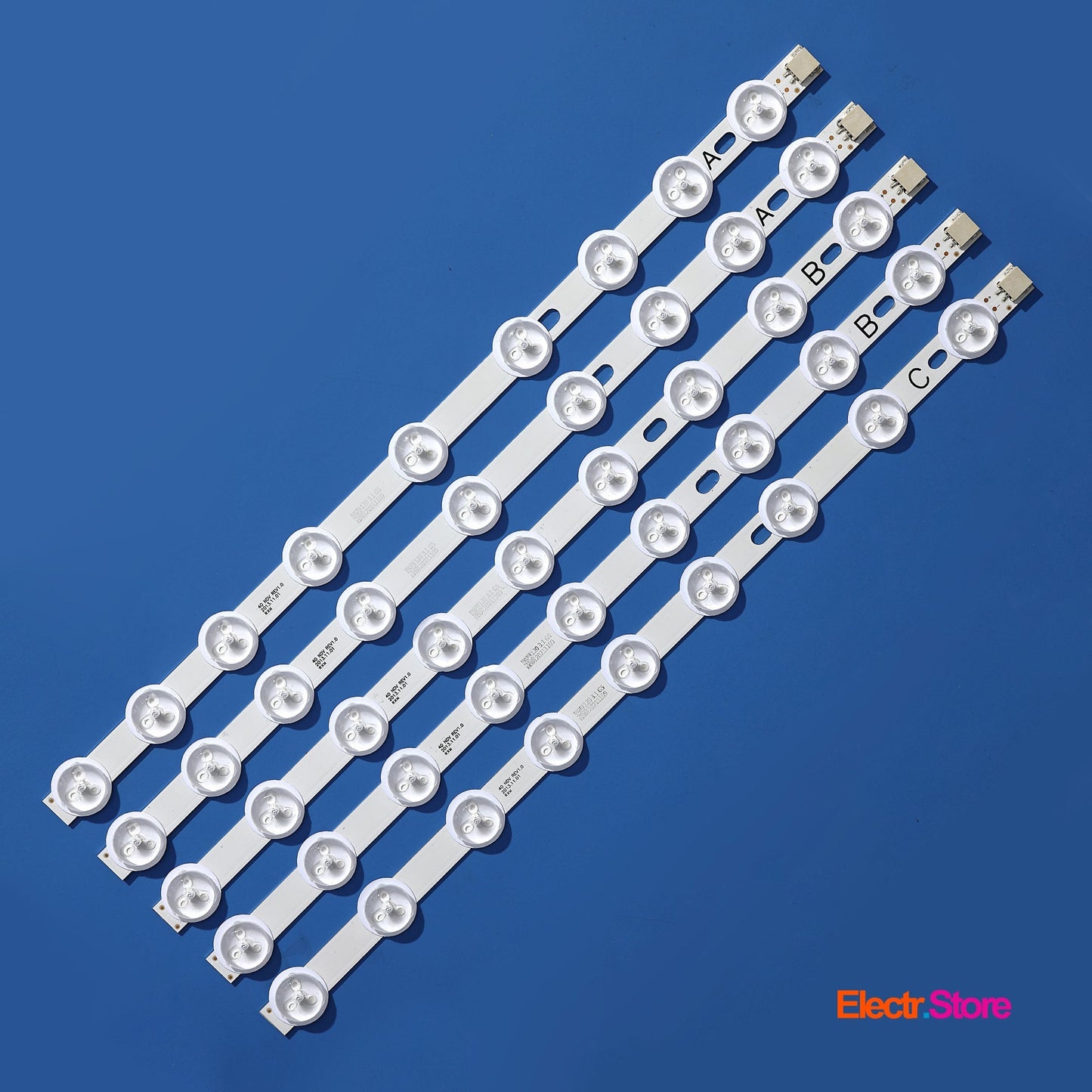 LED Backlight Strip Kits, 40" NDV REV1.0 A/B/C (5 pcs/kit), for TV 39", 40" PANEL: VES390UNDA-01 39"40" 40" NDV Funai Hyundai JVC LED Backlights ORION PHILIPS Sharp Telefunken Toshiba Electr.Store