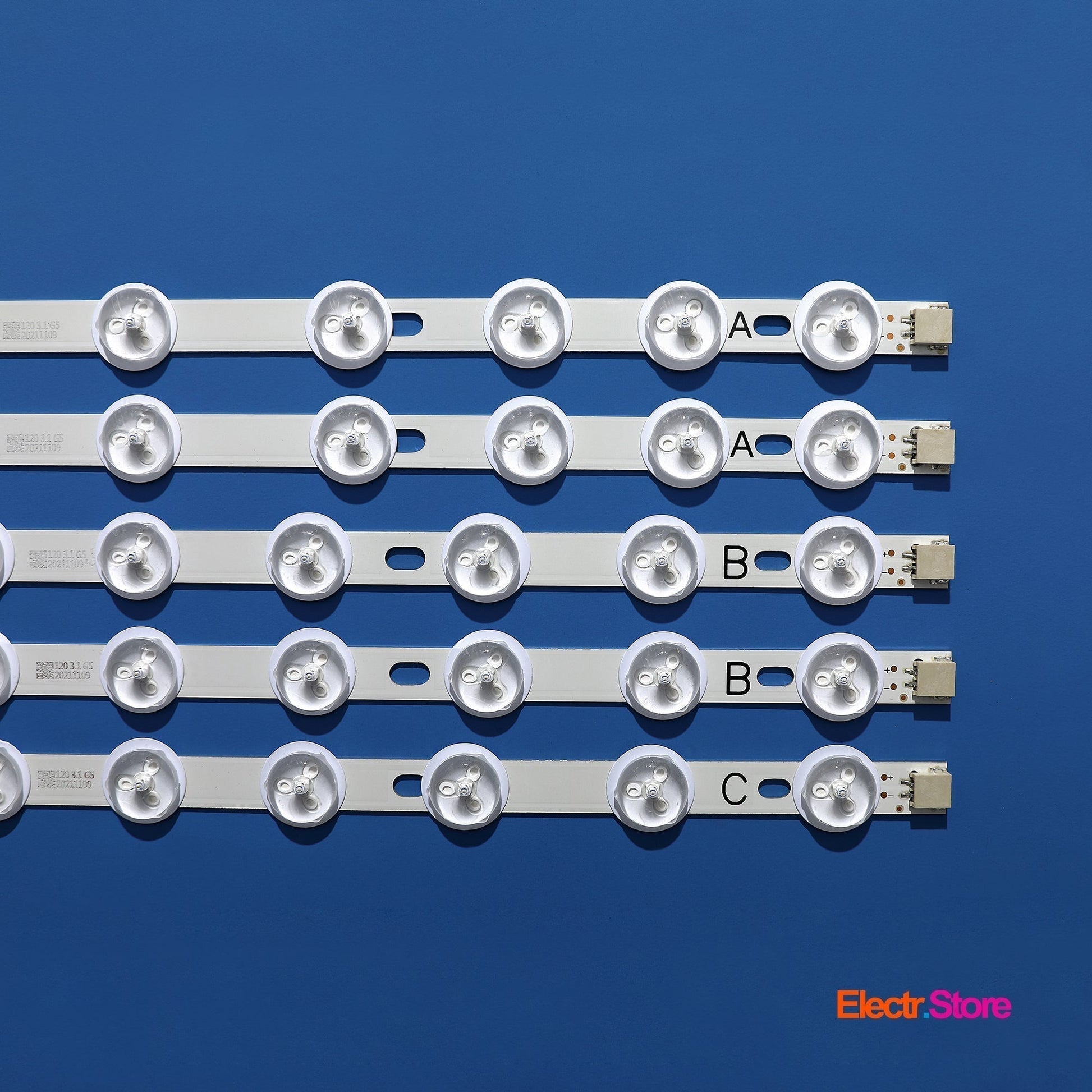 LED Backlight Strip Kits, 40" NDV REV1.0 A/B/C (5 pcs/kit), for TV 39", 40" Philips: 39PFL3008H/12, 40PFL3008H/12, 40PFL3028H/12 39"40" 40" NDV Funai Hyundai JVC LED Backlights ORION PHILIPS Sharp Telefunken Toshiba Electr.Store