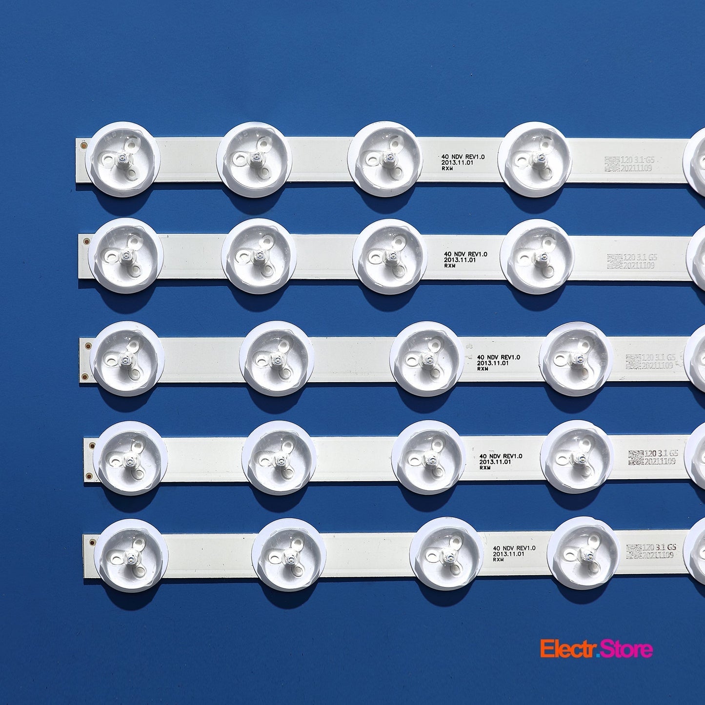 LED Backlight Strip Kits, 40" NDV REV1.0 A/B/C (5 pcs/kit), for TV 39", 40" Funai: 40FDB7514/10, 40FDI7514/10 39"40" 40" NDV Funai Hyundai JVC LED Backlights ORION PHILIPS Sharp Telefunken Toshiba Electr.Store
