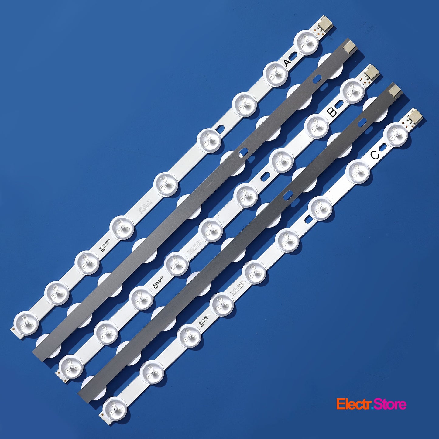 LED Backlight Strip Kits, 40" NDV REV1.0 A/B/C (5 pcs/kit), for TV 39", 40" PANEL: VES390UNDC-01, VES400UNDS-02, VES400UNDS-03, VES400UNDS-2D-R06 39"40" 40" NDV Funai Hyundai JVC LED Backlights ORION PHILIPS Sharp Telefunken Toshiba Electr.Store