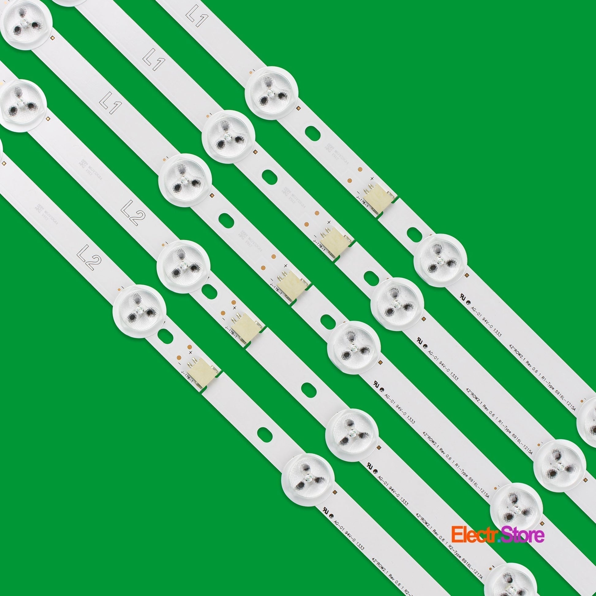 LED Backlight Strip Kits, 42"ROW2.1 Rev0.6 1 L1 /L2/R1/R2-Type, AGF78326501 6916L-1214A-1215A-1216A-1217A (10pcs/kit), for TV 42" Panasonic: TX-L42B6E - 42" - 42"ROW2.1 - 6916L-1214A - 6916L-1215A - 6916L-1216A - 6916L-1217A - LED Backlights - LG - PANASONIC - ROW2.1 - Electr.Store