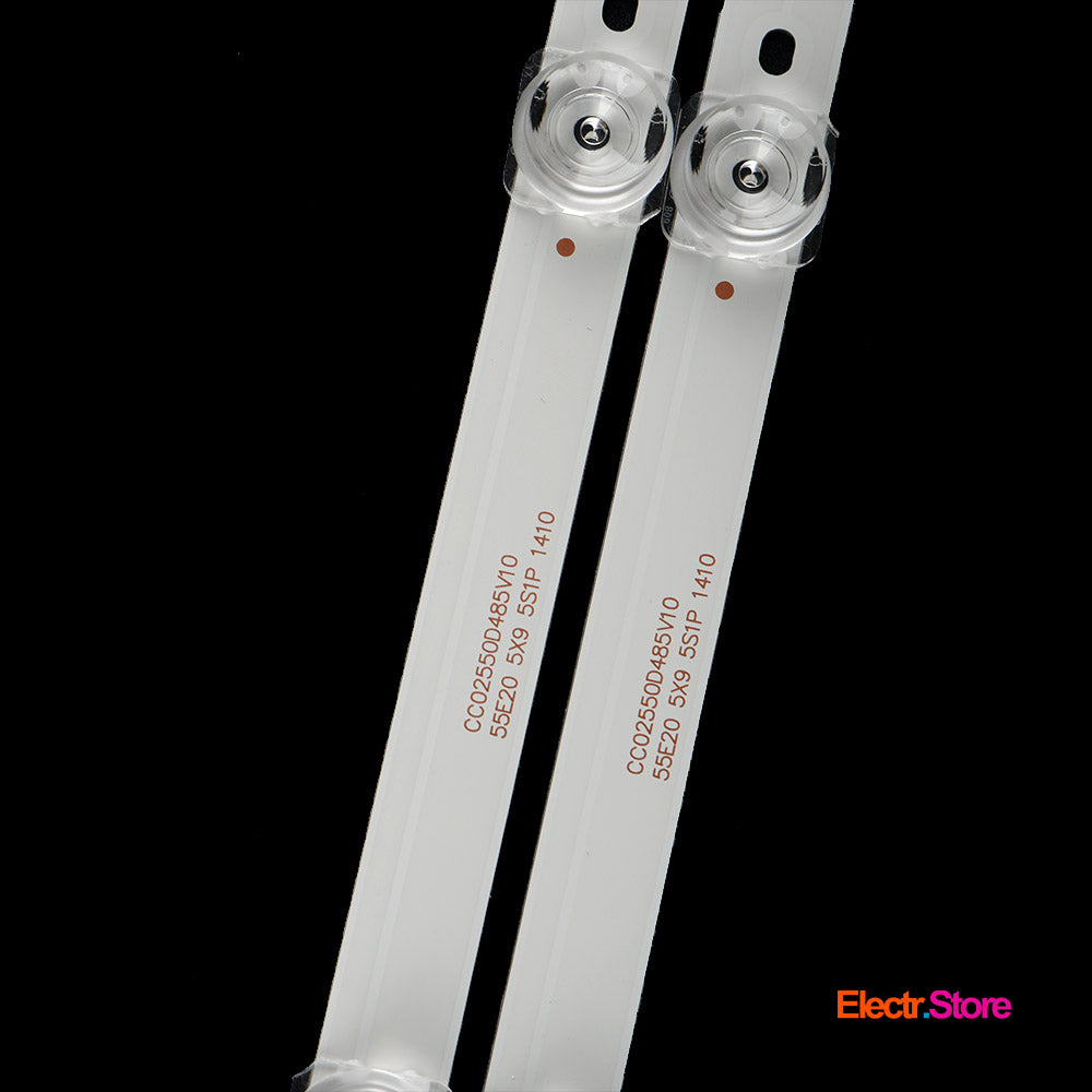 LED Backlight Strip Kits, CC02550D485V10, 55E20_5X9_5S1P_1410 (9 pcs/kit), for TV 55" 55" Baird Konka LED Backlights Qantec Electr.Store