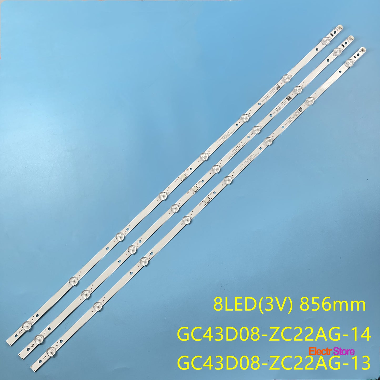 LED Backlight Strip Kits, GC43D08-ZC22AG-13/14/15/17/23, 303GC430041/43/44 (3 pcs/kit), for TV 43" 303GC430041 43" BOE GC43D08-ZC22AG-14 LED Backlights Samsung Electr.Store