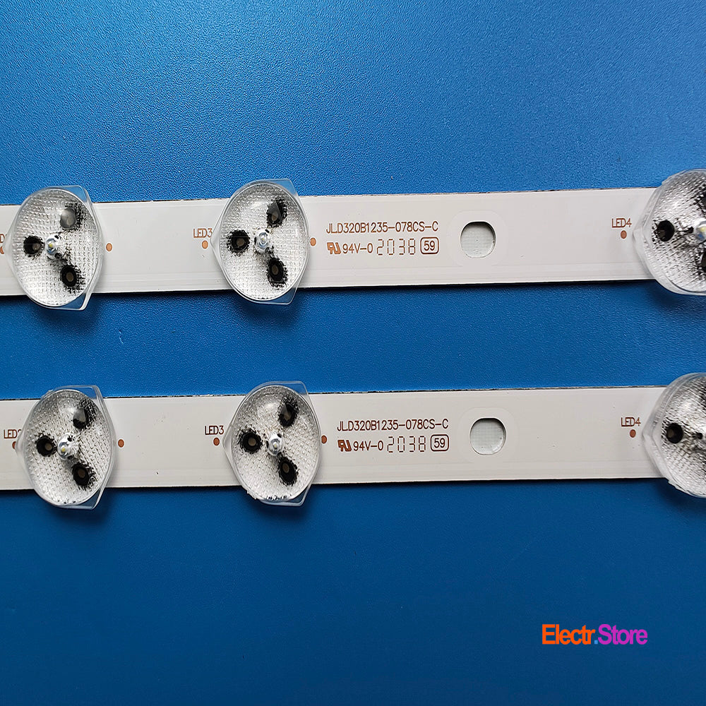 LED Backlight Strip Kits, JL.D320B1235-078CS-C, VST11LED33V (2 pcs/kit), for TV 32" PANASONIC: TX-32GS350E, TX-32A300E, TX-32C200E, TX-32C300E 32" Finlux Funai Hitachi Hyundai JL.D320B1235-078CS-C JVC LED Backlights Medion ORION PHILIPS Sharp Telefunken Toshiba VST11LED33V Electr.Store