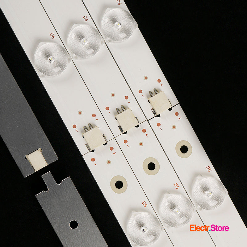 LED backlight Strip Kits SVJ430A07, GD43D2000, LB-C430F14-E1-L-G1-SE3 (4 pcs/kit), for TV 43" SANYO: 43CE2210M 43" Hitachi LB-C430F14-E1-L-G1-SE3 LED Backlights No Brand SANYO Electr.Store