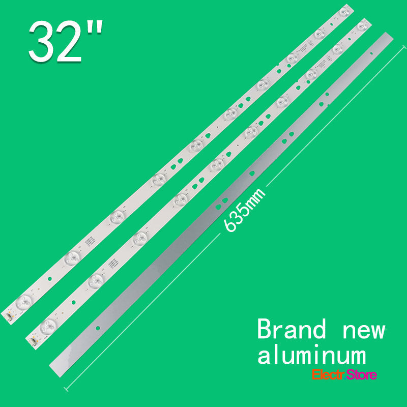 LED Backlight Strip Kits, LED315D10-07(B), 30331510219 (3 pcs/kit), for TV 32" CABELTECH: URZ4032 30331510219 32" CABELTECH Haier JVC Kruger&Matz LED Backlights LED315D10-07(B) Multi Mystery Others PHILIPS SANYO SLE TCL Telefunken Vivax Electr.Store