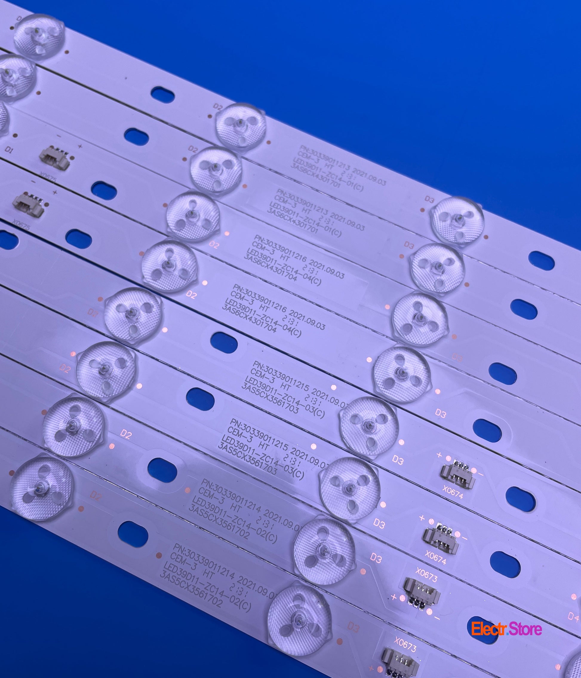 LED Backlight Strip Kits, LED39D11-ZC14-01/02/03/04, 30339011213/4/5/6 (8 pcs/Kit), for TV 39", 40" Haier: 39du3000, le39m600f, le39puv3, le393 30339011213 30339011214 30339011215 30339011216 39"40" Haier JVC LED Backlights LED39D11-ZC14-01(C) LED39D11-ZC14-02(C) LED39D11-ZC14-03(C) LED39D11-ZC14-04(C) Matrix Mystery pioneer Electr.Store