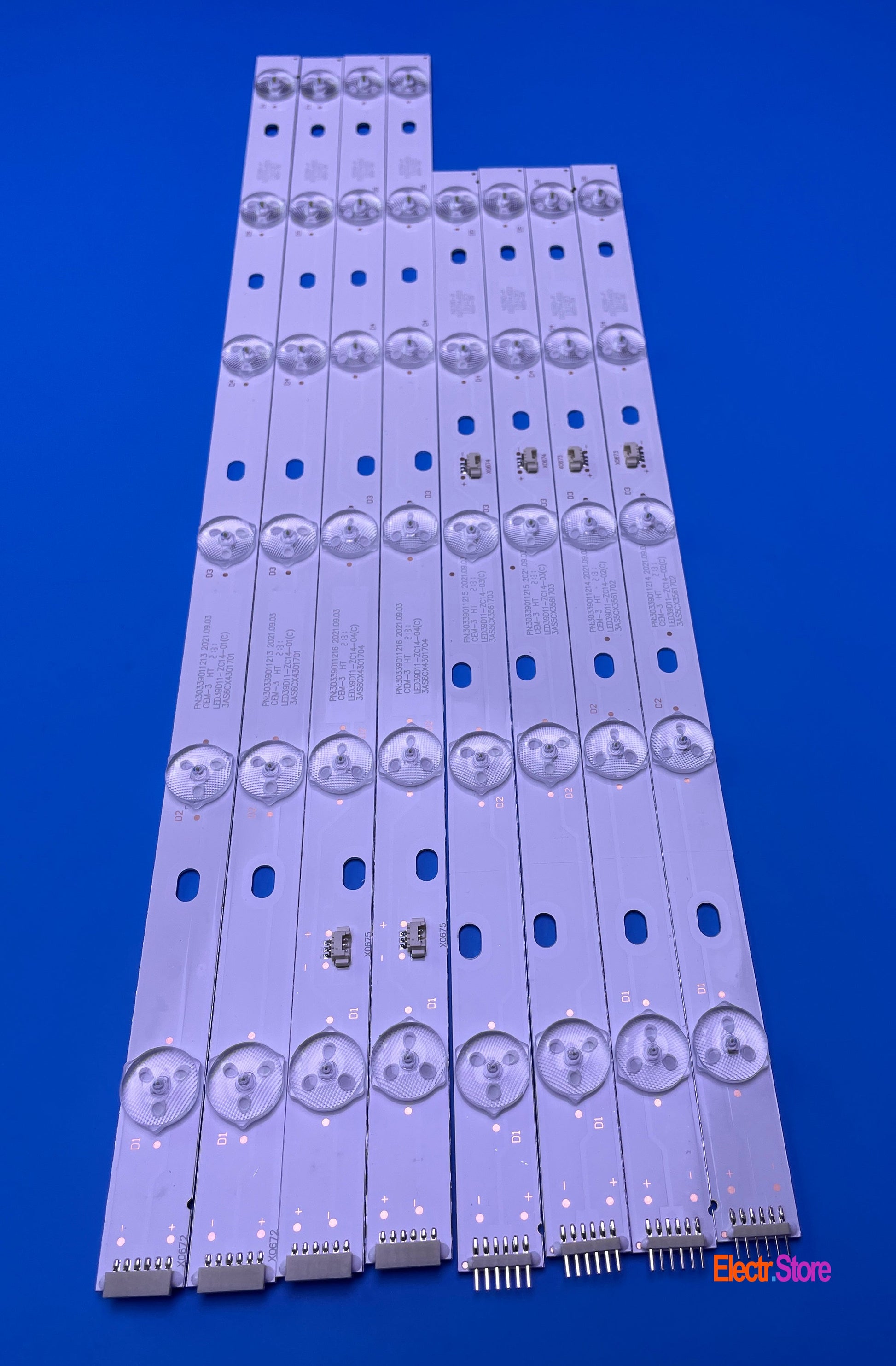 LED Backlight Strip Kits, LED39D11-ZC14-01/02/03/04, 30339011213/4/5/6 (8 pcs/Kit), for TV 39", 40" JVC: lt-39m440, lt-39m640 30339011213 30339011214 30339011215 30339011216 39"40" Haier JVC LED Backlights LED39D11-ZC14-01(C) LED39D11-ZC14-02(C) LED39D11-ZC14-03(C) LED39D11-ZC14-04(C) Matrix Mystery pioneer Electr.Store