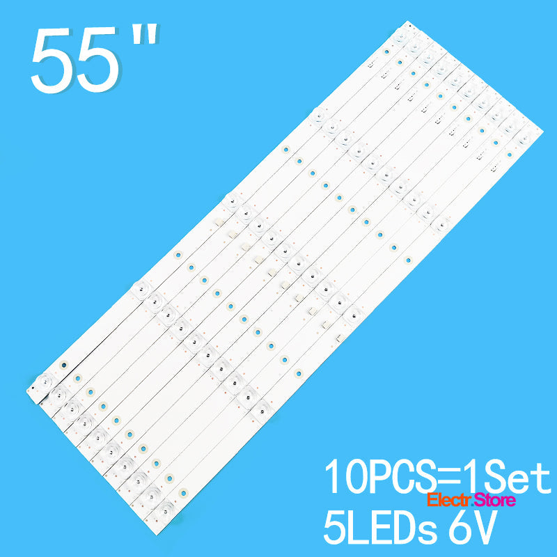 LED Backlight Strip Kits, MS-L1543 V2 (10 pcs/kit), for TV 55" SUNNY: SN55CRE88/0227, SN055LDJRXCV6488H-Y 55" Contex LED Backlights Manta MS-L1543 Others Skymaster Sunny Electr.Store