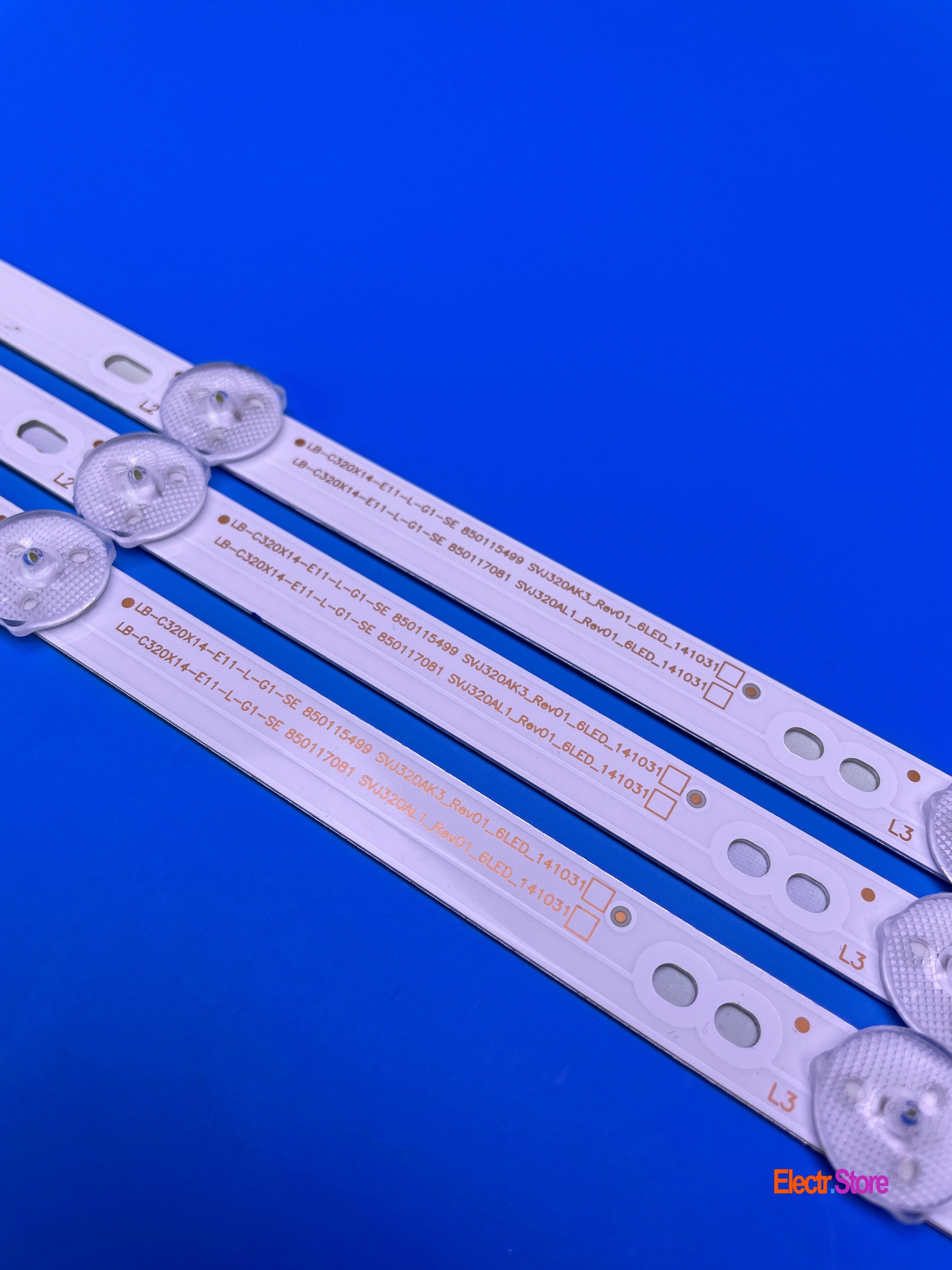 LED Backlight Strip Kits, JL.D3261235-562MM-V01, SVJ320AL1_Rev0.1_6LED_141031, LB-C320X13-E7-L-G1-SE (3 pcs/kit), for TV 32" BBK: 32LEM-3081/T2C 32" BBK BRAVIS Chonghong LED Backlights Matrix ROLSEN SVJ320AAK3 SVJ320AL1 Telefunken Electr.Store