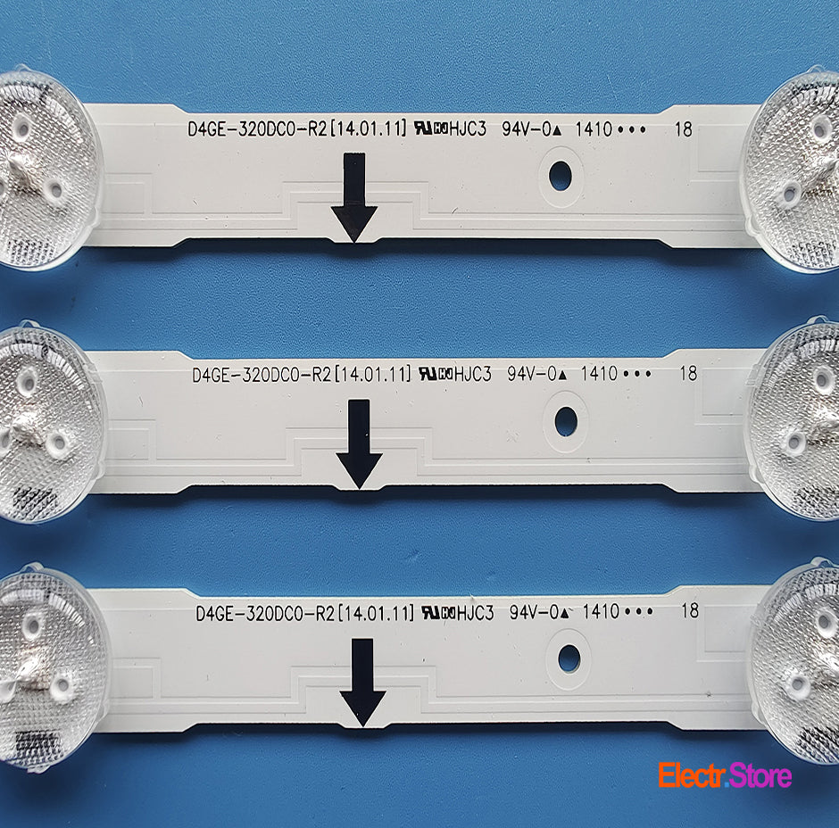 LED Backlight Strip Kits, 2014SVS32HD, D4GE-320DC0-R2, D4GE-320DC0-R3 (3pcs/kit), for TV 32" 32" D4GE-320DC0-R2 LED Backlights Samsung Electr.Store