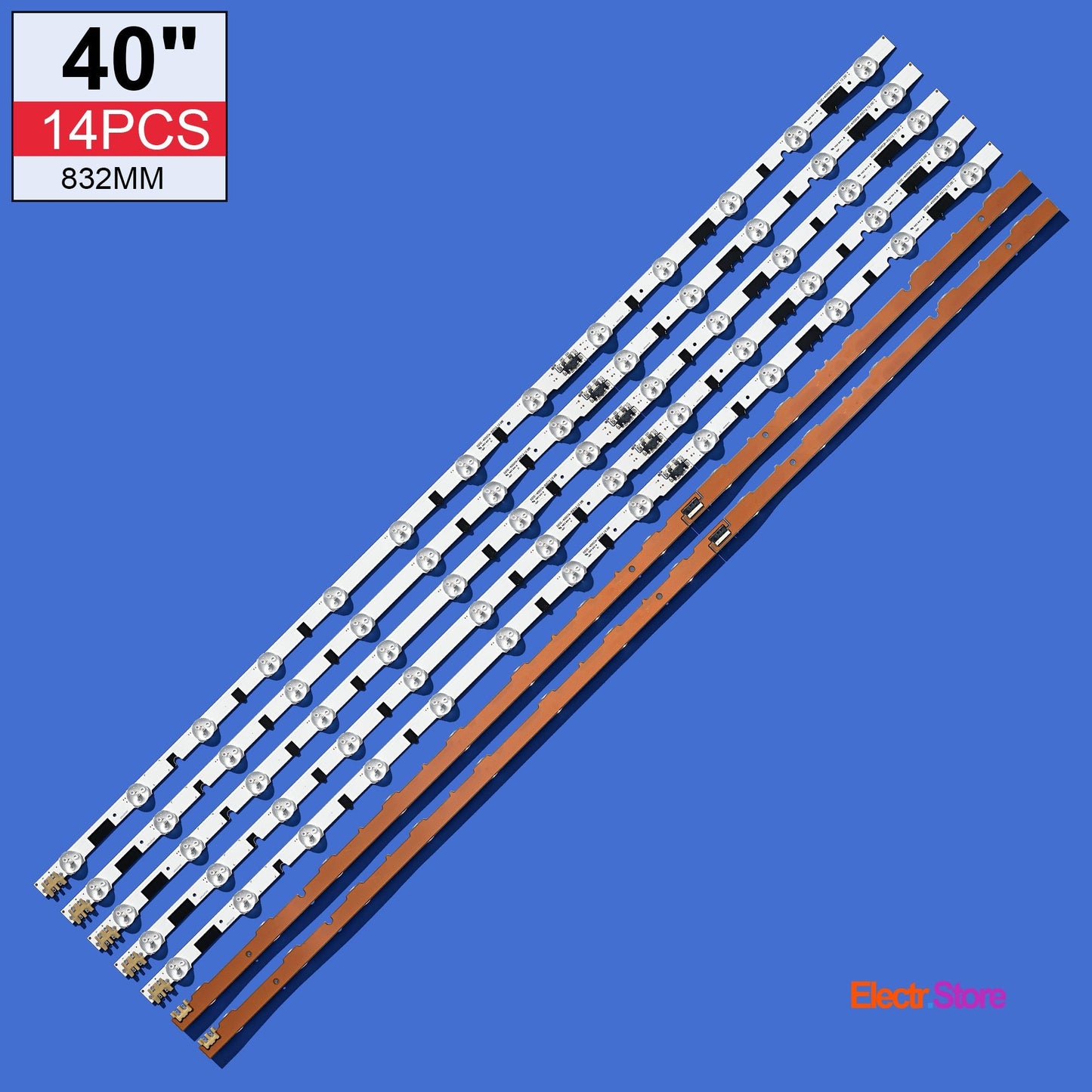 LED Backlight Strip Kits, 2013SVS40F, D2GE-400SCA-R3/D2GE-400SCB-R3, BN96-25304A/BN96-25305A (14 pc/kit), for TV 40" SAMSUNG: HG40NB677FFXZA, HG40NB678FFXZA, HG40NB690QFXZA, UN40F5000AFXZA 40" D2GE-400SCA-R3 D2GE-400SCB-R3 LED Backlights Samsung Electr.Store