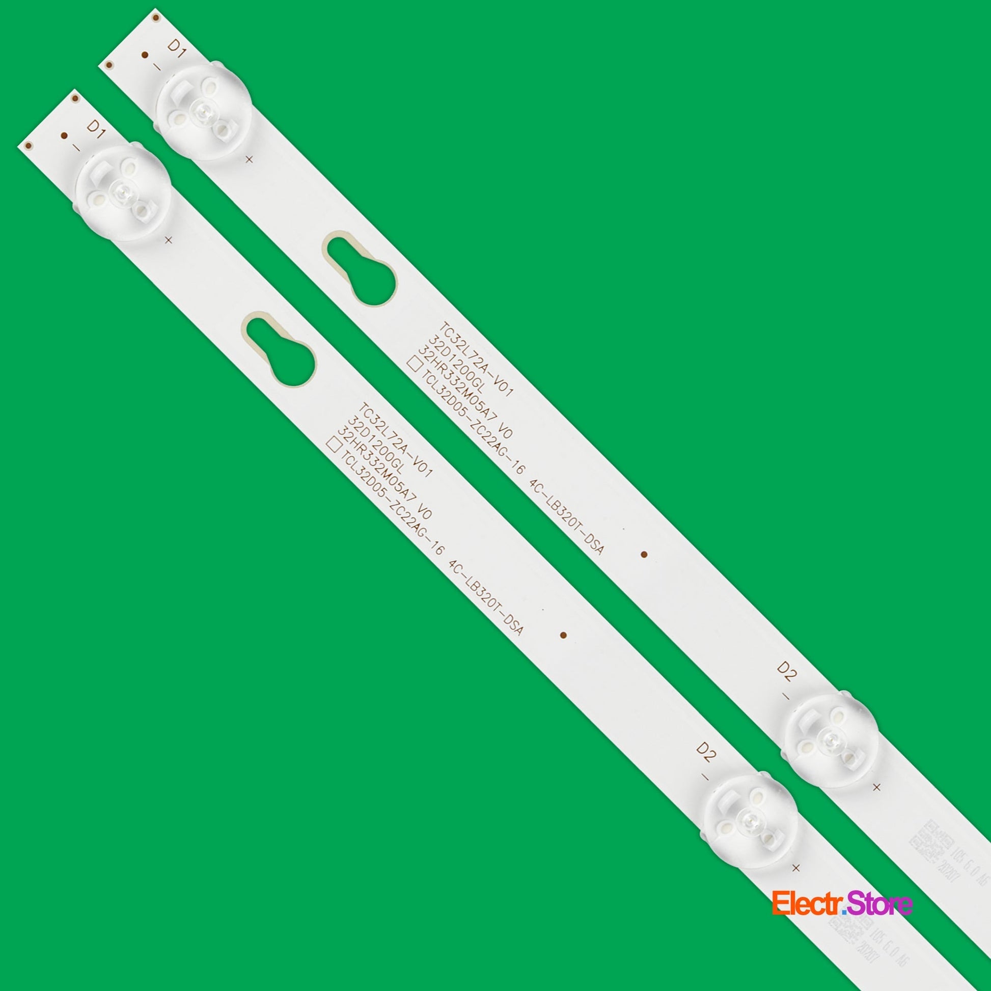 LED Backlight Strip Kits, TCL32L72A-V01, TCL32D05-ZC22AG-16, 4C-LB320T-DSA (2 pcs/kit), for TV 32" TCL: TC32L72A-V01, L32M5-AZ 32" 4C-LB320T-DSA LED Backlights LIN TCL TCL32D05-ZC22AG-16 TCL32L72A-V01 Electr.Store