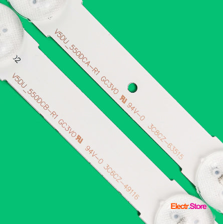 LED Backlight Strip Kits, LM41-00135A, LM41-00136A, V5DU-550DCA-R1, V5DU-550DCB-R1 (12 pc/kit), for TV 55" 55" LED Backlights LM41-00135A LM41-00136A S_5U75_55_FL Samsung V5DU-550DCA-R1 V5DU-550DCB-R1 Electr.Store