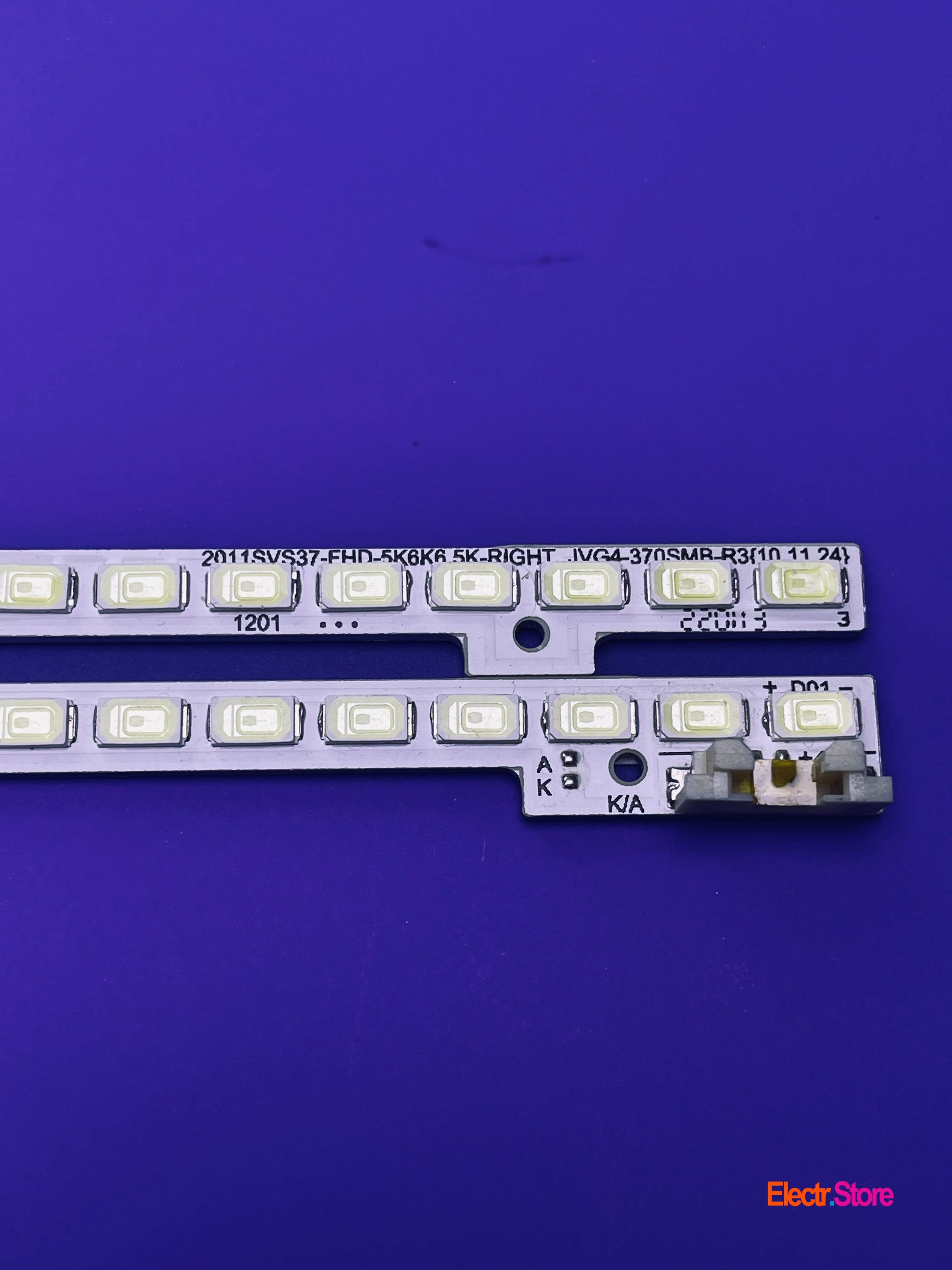 LED Backlight Strip Kits, 2011SVS37-FHD-5K6K6.5K, JVG4-370SMA-R3, JVG4-370SMB-R3, 2X58LED (2 pcs/kit), for TV 37" SAMSUNG: UE37D5700, UE37D5720, UE37D6200, UE37D5000 2011SVS37 37" JVG4-370SMA-R3 JVG4-370SMB-R3 LED Backlights Samsung Electr.Store