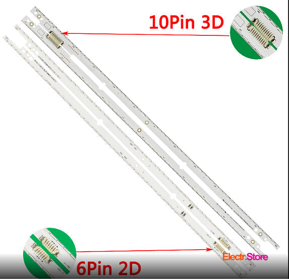 LED Backlight Strip Kits, 2012SVS46, V2GE-460SMA-R3, V2GE-460SMB-R3, 2X60LED, 10 pin, for 3D matrix (2 pcs/kit), for TV 46" Samsung: UE46ES6900, UE46ES6570, UE46ES6140, UA46ES5500R, UA46ES6100J 2012SVS46_7032NNB_3D 46" LED Backlights Samsung Electr.Store