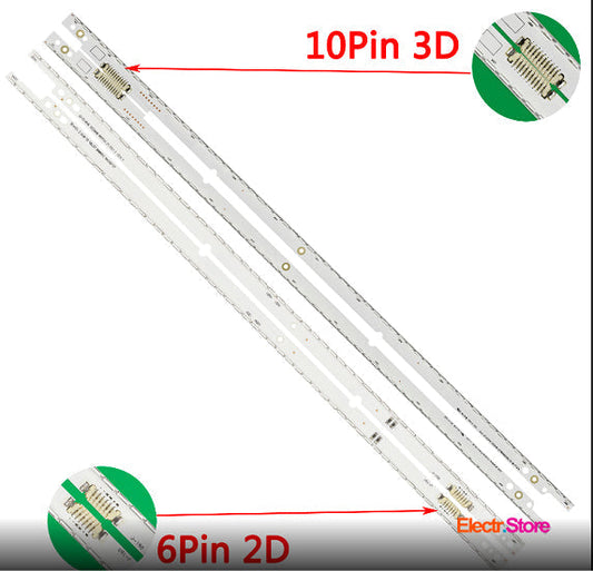 LED Backlight Strip Kits, 2012SVS46, V2GE-460SMA-R3, V2GE-460SMB-R3, 2X60LED, 10 pin, for 3D matrix (2 pcs/kit), for TV 46" Samsung: UE46ES6900, UE46ES6570, UE46ES6140, UA46ES5500R, UA46ES6100J 2012SVS46_7032NNB_3D 46" LED Backlights Samsung Electr.Store