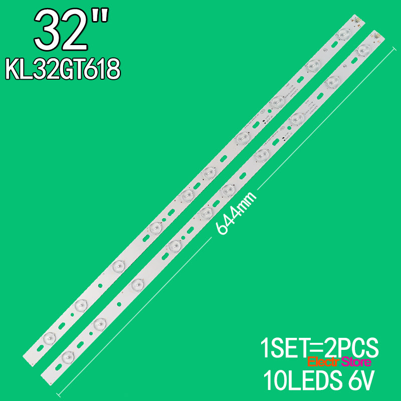 LED Backlight Strip Kits, KL32GT618-HY, 35017727 (2 pcs/kit), for TV 32" 32" 35017727 DNS KL32GT618 Konka LED Backlights Multi Others Supra Electr.Store