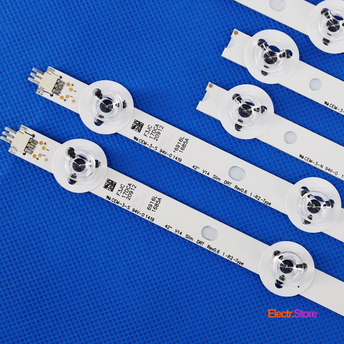 LED Backlight Strip Kits, 42" V14 slim DRT Rev.0.6 1_L1/L2/R1/R2, 6916L-1682A-1682B-1684A-1685A (10 pcs/kit), for TV 42" PANEL: LC420DUH-PGF1, LC420DUF-VGF1 42" 42" V14 slim DRT 6916L-1682A 6916L-1682B 6916L-1684A 6916L-1685A LED Backlights LG Electr.Store