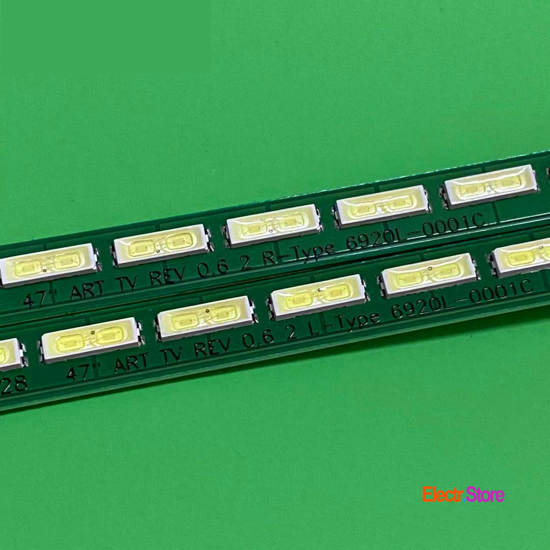 LED Backlight Strip Kits, 47" ART TV Rev0.6 2_L/R-Type, 6916L0890A/6916L0891A, 2X63LED (2 pcs/kit), for TV 47" Lenovo: 47S61 47" 47" ART TV 6916L0890A 6916L0891A 6920L-0001C LED Backlights Lenovo LG Skyworth TCL Electr.Store