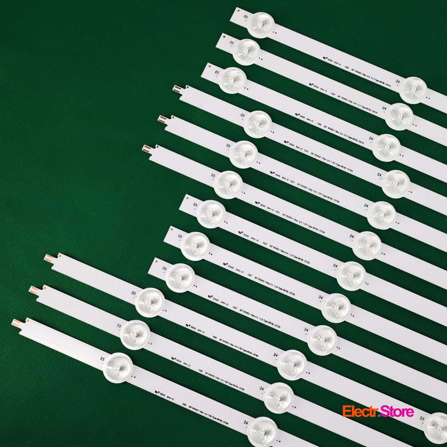 LED Backlight Strip Kits, 50"ROW2.1 Rev0.4 1 L1/L2/R1/R2-Type, AGF78401201, 6916L-1241A-1272A-1273A-1276A (12 pcs/kit), for TV 50" Panel: LC500DUE-SFU1, LC500DUE-SFR1, LC500DUE-SFR2 50" 50"ROW2.1 6916L-1241A 6916L-1272A 6916L-1273A 6916L-1276A LED Backlights LG Electr.Store