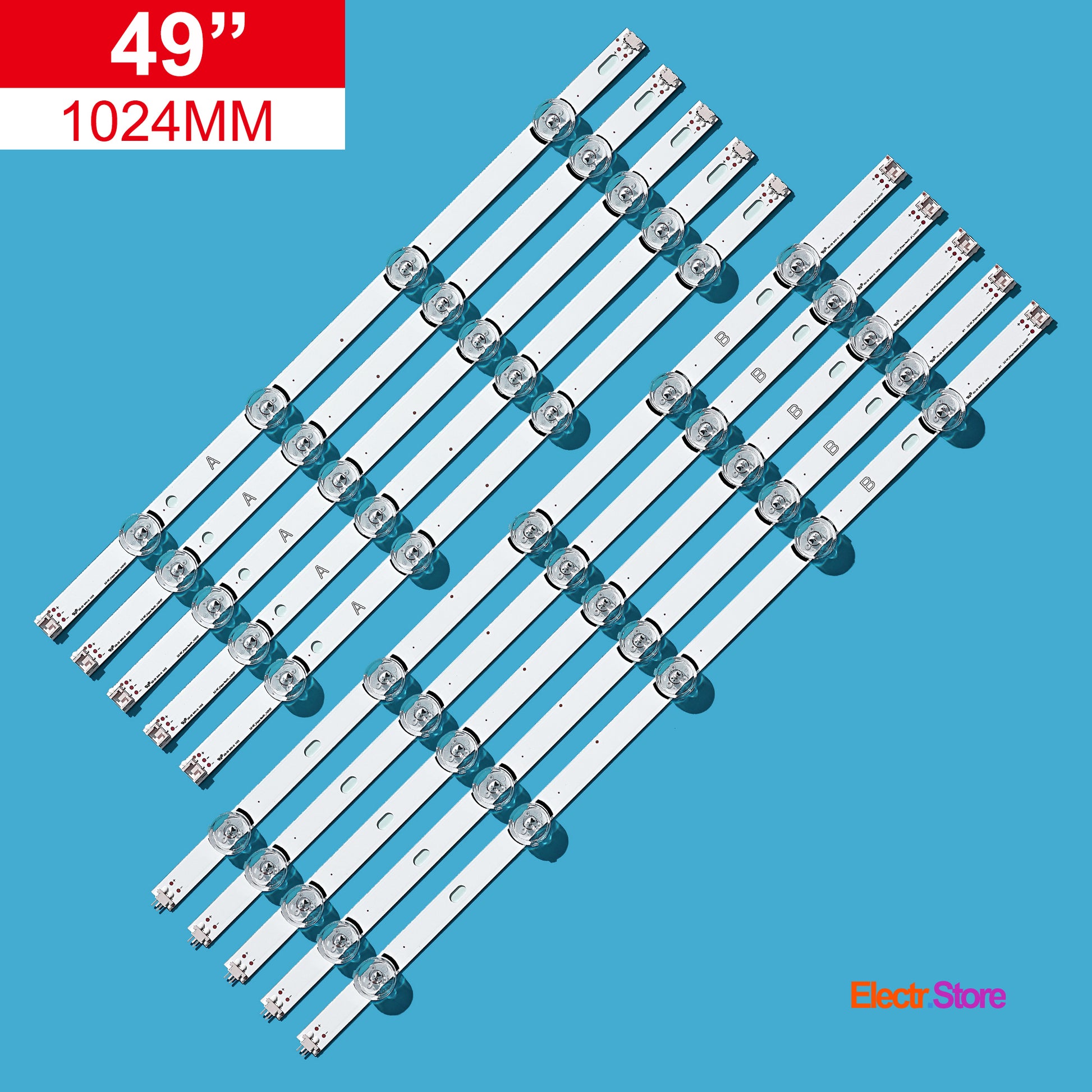 LED Backlight Strip Kits, Innotek DRT 3.0 49"_A/B-Type, AGF78402201, 6916L-1788A-1789A, 6916L-1944A-1945A (10 pcs/kit), for TV 49" LG: 49LF5610, 49LF5500 49" DRT 3.0 49" LED Backlights LG Electr.Store