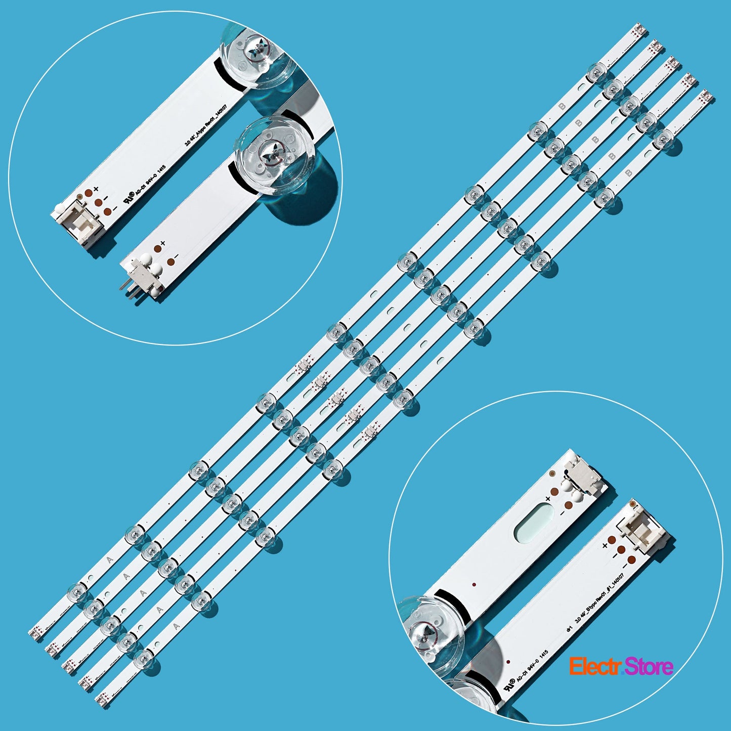 LED Backlight Strip Kits, Innotek DRT 3.0 49"_A/B-Type, AGF78402201, 6916L-1788A-1789A, 6916L-1944A-1945A (10 pcs/kit), for TV 49" LG: 49LB629V, 49LB620V, 49UF6430, 49LF5800 49" DRT 3.0 49" LED Backlights LG Electr.Store