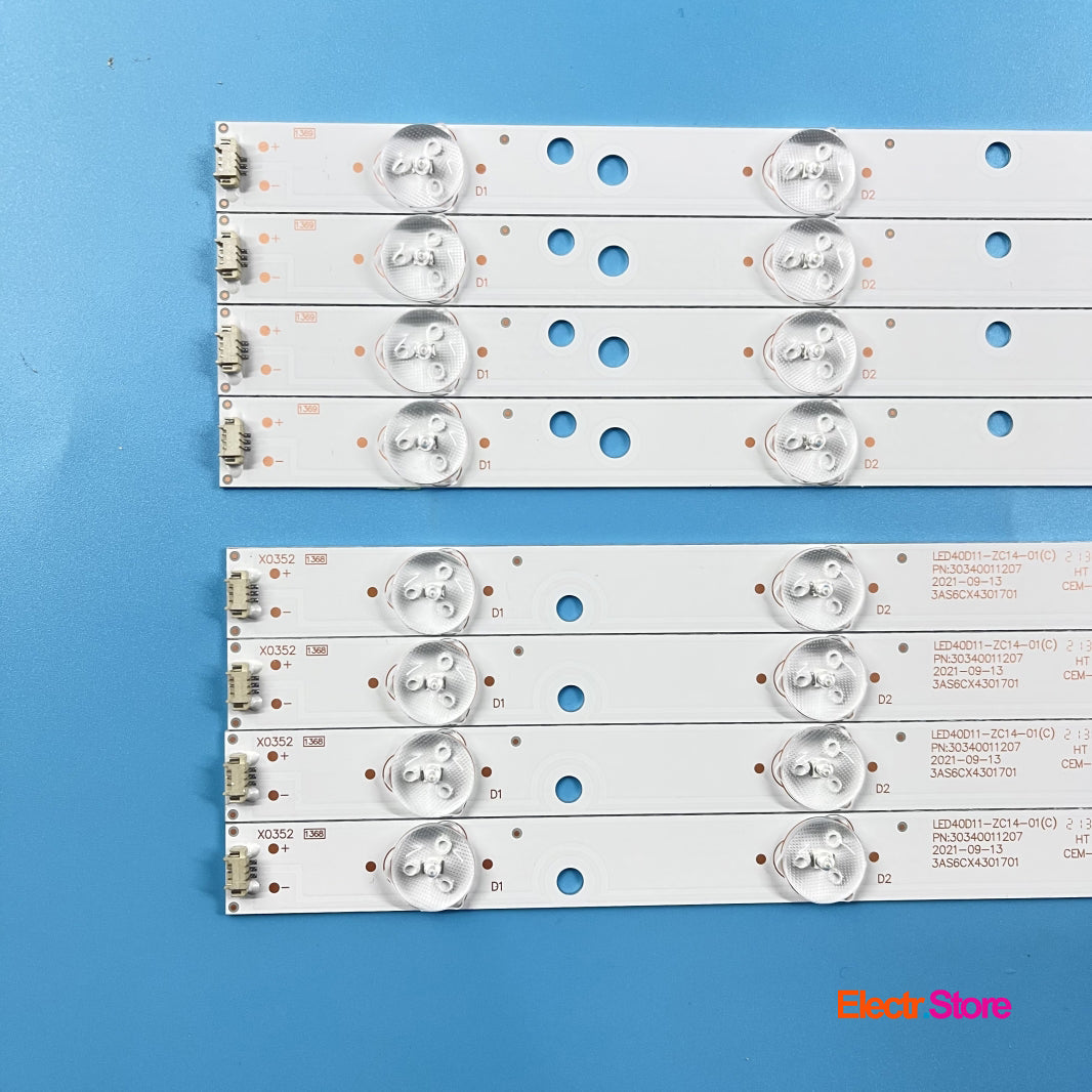 LED Backlight Strip Kits, LED40D11-ZC14-01/02, 30340011207/08 (8 pcs/kit), for TV 40" TCL: LE40D8810 40" Haier LED Backlights LED40D11-ZC14-01 LED40D11-ZC14-02 TCL Electr.Store