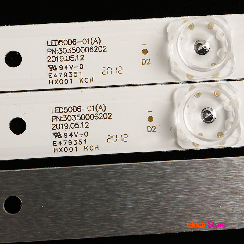 LED Backlight Strip Kits, LED50D6-01(A), 30350006202 (12 pcs/kit), for TV 50" PROSCAN: PLDED5068A-E A1508 30350006202 50" Haier JVC LED Backlights LED50D6-01(A) Multi Others Proscan Electr.Store