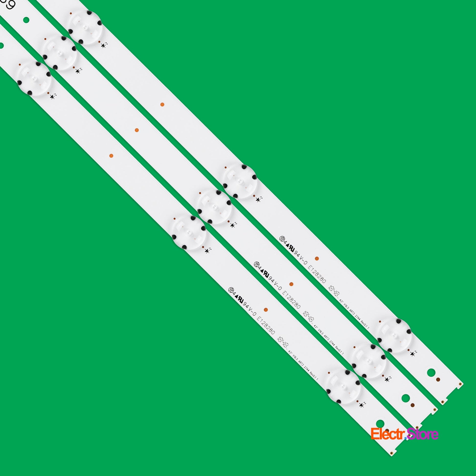 LED Backlight Strip Kits, 43" V16.5 ART3 2744 Rev0.1 1, 6916L-2744A, AGF79046801 (3 pcs/kit), for TV LG 43" PANEL: HC430DUN-SLVX1-A11X, LC430DGE-FJM1, LC430DGE-FJM2 43" 43" V16.5 ART3 2744 Rev0.1 1 6916L-2744A LED Backlights LG Electr.Store