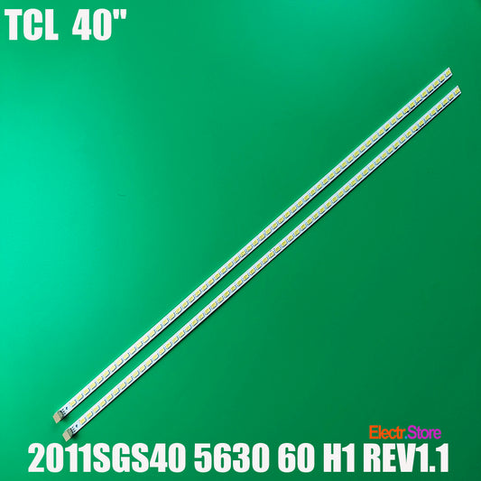 LED Backlight Strip Kits, G1GE-400SM0-R6, 2011SGS40, 2X60LED (2pcs/kit), for TV 40" 2011SGS40 5630 60 H1 REV1.1 40" HANNSPREE LED Backlights Sharp TCL Toshiba Electr.Store