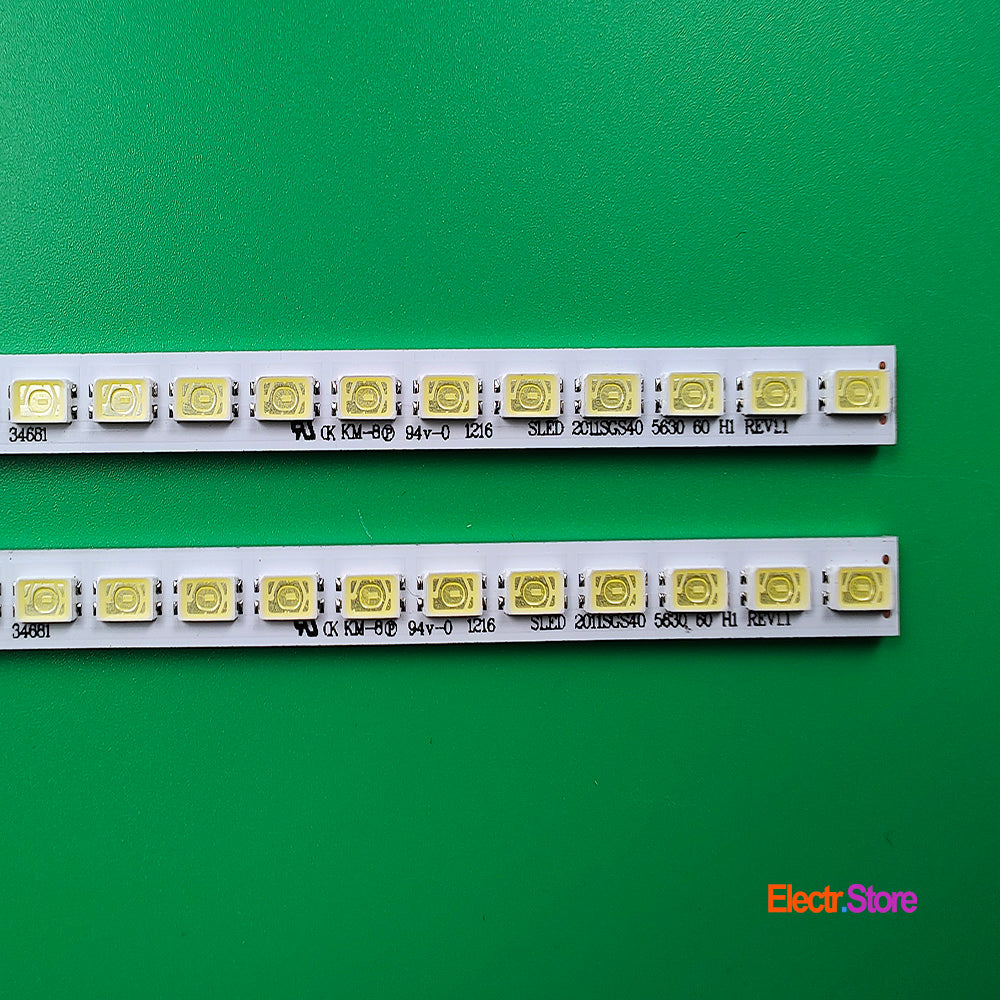 LED Backlight Strip Kits, G1GE-400SM0-R6, 2011SGS40, 2X60LED (2pcs/kit), for TV 40" HANNSPREE: HSG1211 2011SGS40 5630 60 H1 REV1.1 40" HANNSPREE LED Backlights Sharp TCL Toshiba Electr.Store